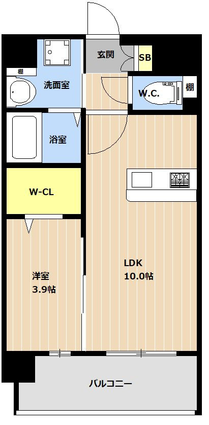 LIBTH博多空港通りの間取り