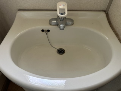 【洗面所】 | 浅香山住宅１４号棟 | 【洗面台】シンプルで使いやすいです！