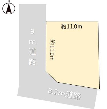 勝山市郡町　売土地の土地図
