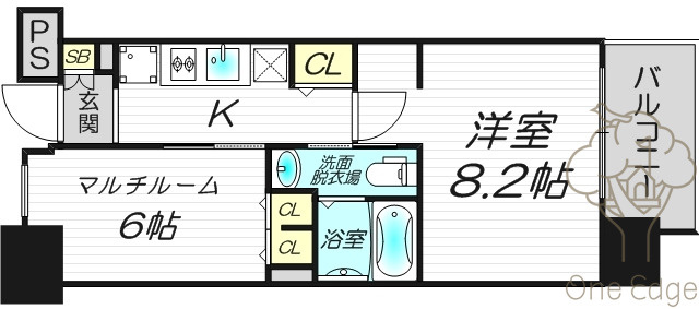 エステムプラザ梅田・中崎町Ⅲツインマークスサウスレジデンスの間取り