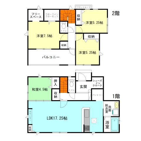 【間取り】 | グラファーレ前橋市南町4期ー① | スタディーカウンター付きLDK17.25帖！
水回りを最短距離で結んだラクラク家事同線！
嬉しい食器洗浄乾燥機付き！