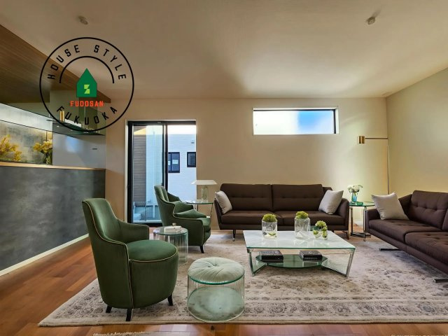 福岡市西区野方3丁目第5-2棟(2号棟)の居間・リビング|多くの時間を過すことになるリビングだからこそ、いつも穏やかな空間・解放感が味わえ毎日が充実します。