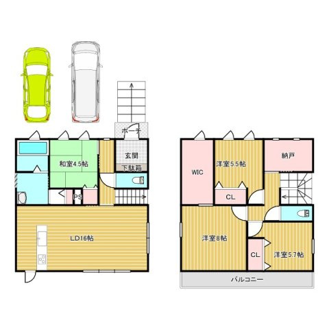 萩山台1丁目の間取り|4LDK＋納戸＋WIC付きで収納豊富です