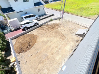 【駐車場】 | 佐波郡玉村町上茂木　新築住宅 | 広々駐車場とお庭。