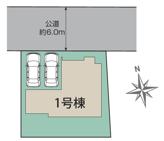 ブルーミングガーデン／東区京塚本町２期／１号棟の区画図