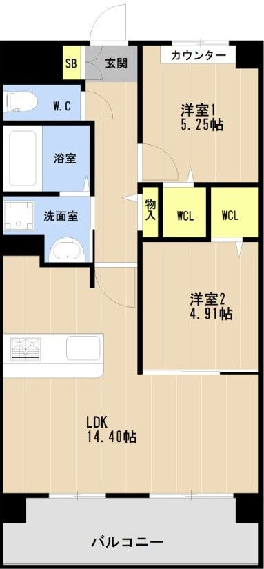 LIBTH上牟田EASTの間取り