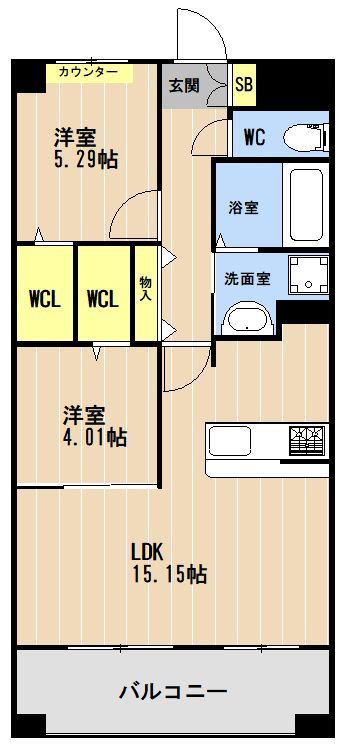 LIBTH上牟田WESTの間取り