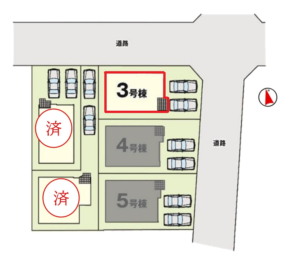 priSUMA名古屋市名東区大針１期 全５棟　新築戸建　3号棟の区画図