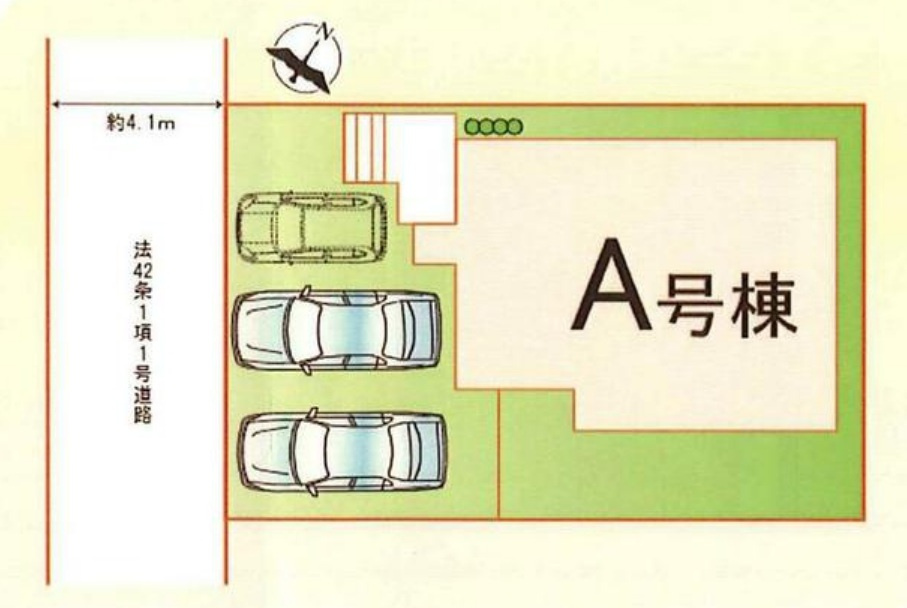 長久手市岩作三ケ峯4期　全１棟　新築戸建　A号棟の区画図