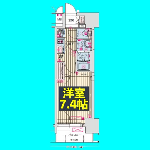 プレサンス　ジェネ　新栄町駅前　葵の間取り