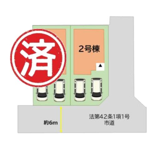 筑紫野市美しが丘北2丁目第1-2棟（2号棟）の区画図|配置図(2号棟)