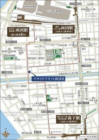 プラウドフラット両国Ⅱの地図| 
