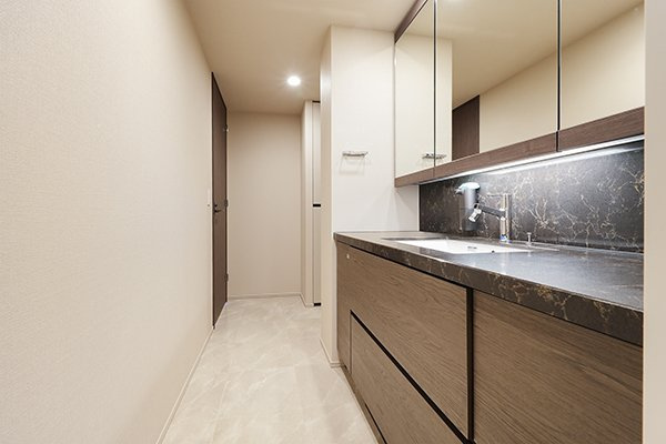 Ｂｒｉｌｌｉａ　Ｔｏｗｅｒ　浜離宮の洗面所|脱衣スペースもあります