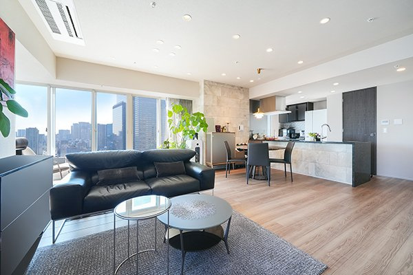 Ｂｒｉｌｌｉａ　Ｔｏｗｅｒ　浜離宮の居間・リビング|ゆったりとした居間です