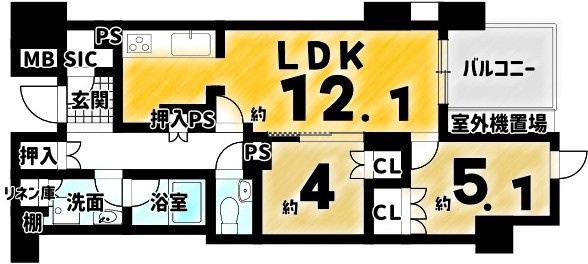 クラッシィハウス御池柳馬場の間取り|２LDKのおうちです。
市街地にも徒歩圏内なので、お出かけにも楽々です！