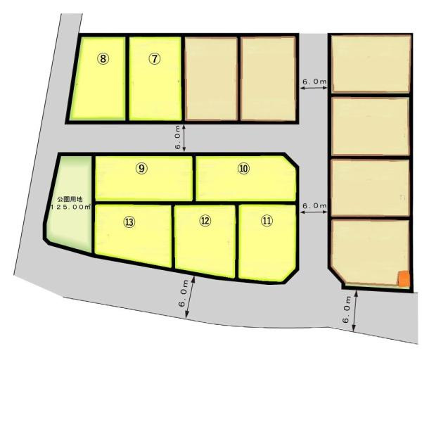 神前分譲地（9号地の内容）の土地図