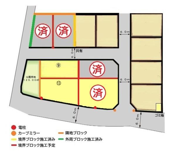 神前分譲地（13号地の内容）の土地図