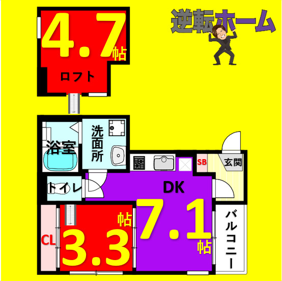 ハーモニーテラス二番Ⅵの間取り