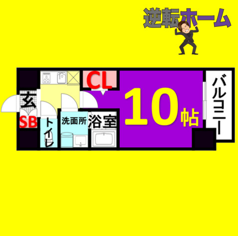プレサンス上前津プレス　名古屋市賃貸　仲介手数料無料の間取り
