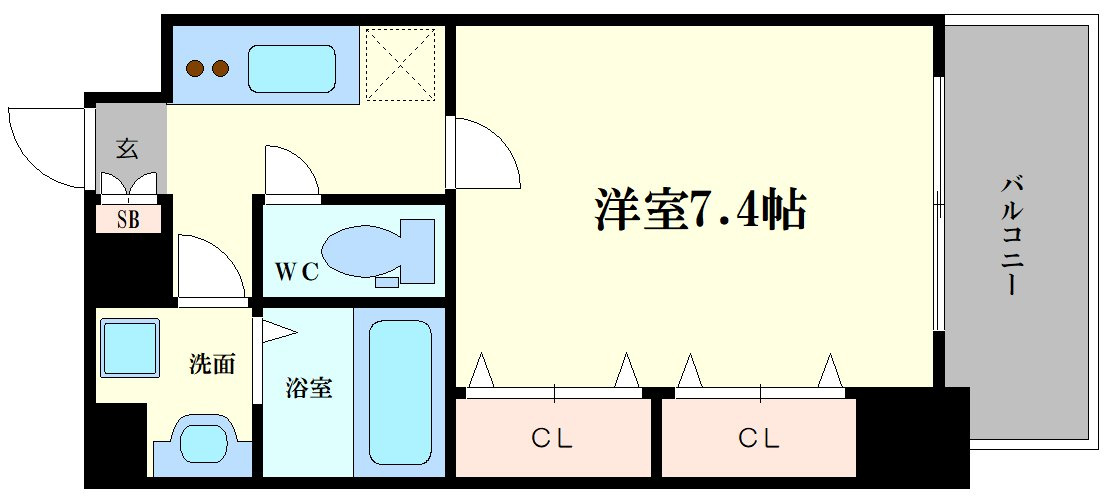 パークフラッツ野田阪神駅前の間取り