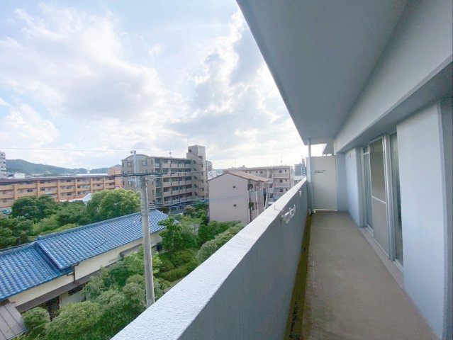 篠栗駅前エクセル32のバルコニー|洗濯物を干すスペースもしっかり確保されています！