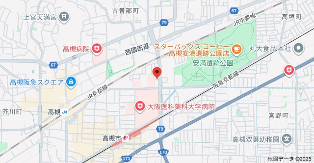 ベルハウス高槻の地図