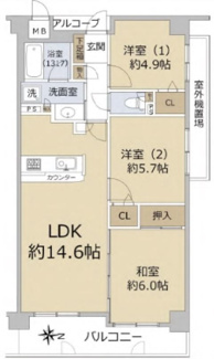 【間取り】 | アステルコート伊丹緑ヶ丘 | 新婚様からファミリー様まで幅広くおすすめの３LDKの間取りです♪角部屋で明るく開放的な室内です！！