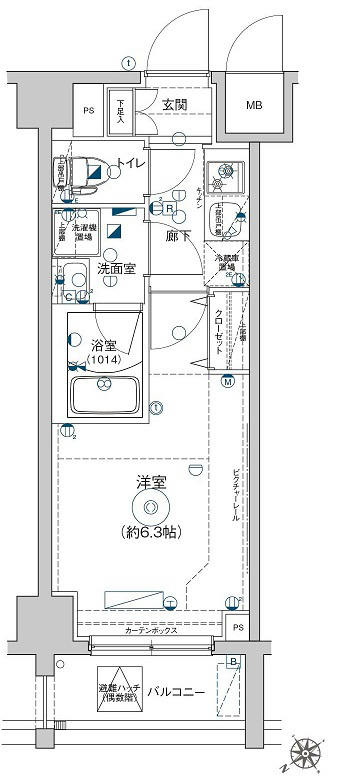 Le'a横濱西口壱番館の間取り|Ctype
