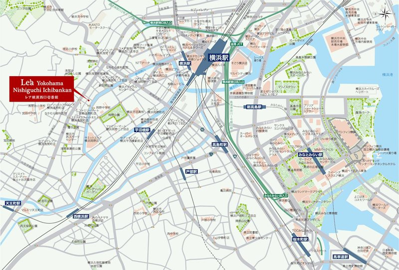 Le'a横濱西口壱番館の地図