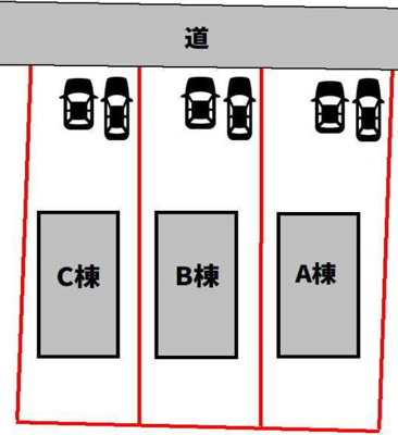 【区画図】 | 【新築分譲住宅】東根市神町東3　全3棟 | 全3棟の分譲住宅です♪