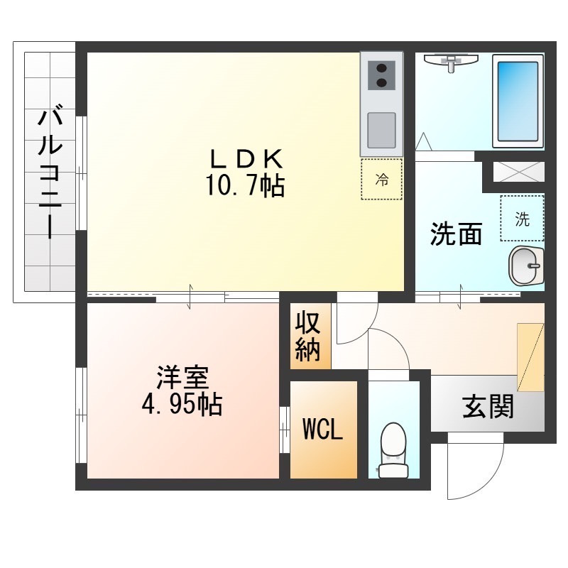 Cedar Hall Yamada Oneの間取り