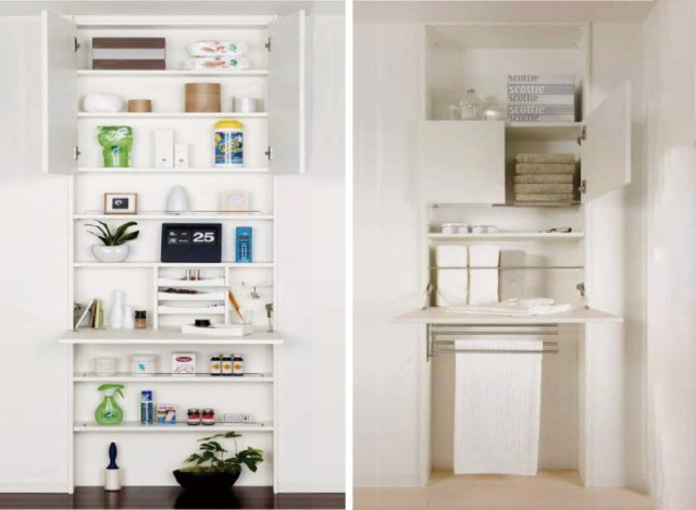 【その他】 | トラストステージ　練馬区西大泉2丁目9期　全26区画 | 【埋め込み収納】
本来壁となっている箇所を有効活用！標準で「リビングプラン」か「パウダールームプラン」のどちらかをお付けできます。