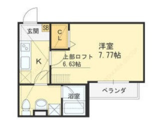 東大阪市角田２丁目のアパートの間取り