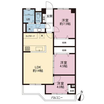  | 専有面積６７．２４㎡３ＬＤＫ