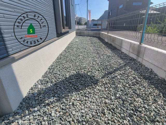 福岡市西区今津第14-4棟（3号棟）の庭|お庭で自由な時間を過ごせます。