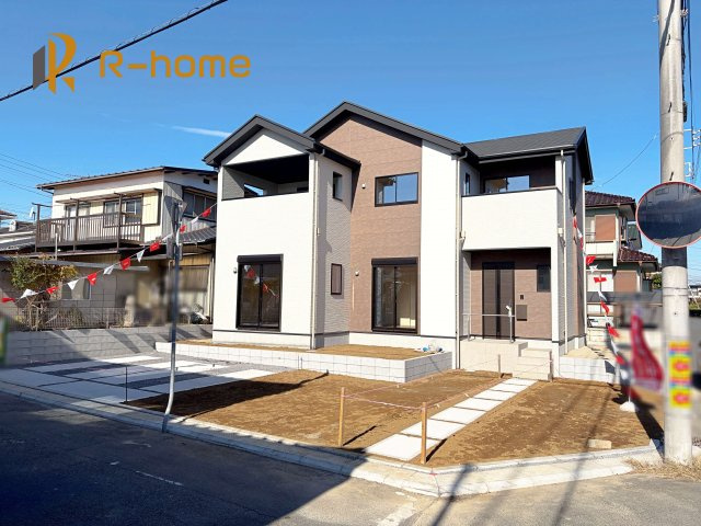土浦市天川6期　新築戸建て　1号棟の外観|ご予約を頂ければ、『平日』はもちろん『早朝』や『夜間』もご見学可能です♪お気軽にお申し付けください♪