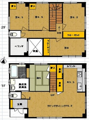 ヴィラハピネスの間取り