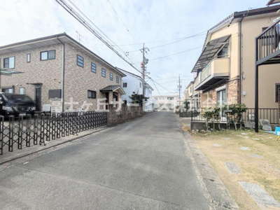 【前面道路含む現地写真】 | 浜松市中央区原島町 3期 新築一戸建て | 前面道路です