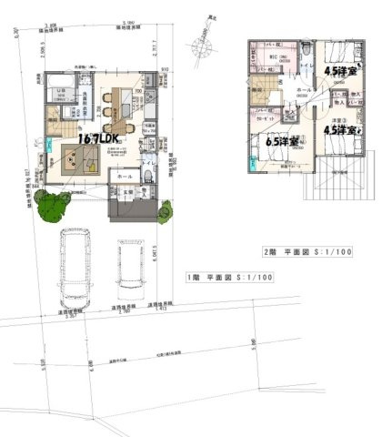 高知市神田 -建築条件付き-売土地の参考プラン|イメージです。