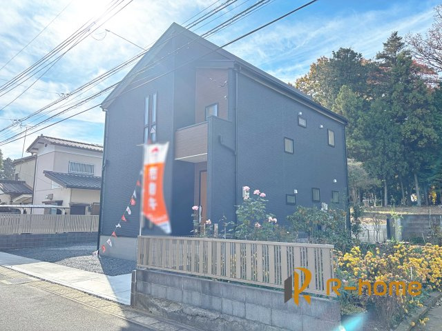 水戸市姫子4期　新築戸建て　1号棟の外観|建物完成いたしました！ご予約で『平日』や『夕方』などでもご見学可能です！