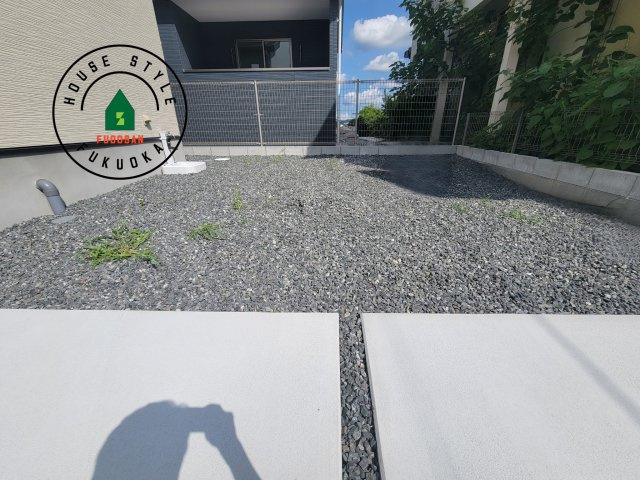 糟屋郡宇美町若草1丁目第4-3棟(3号棟)の庭|お庭で自由な時間を過ごせます。