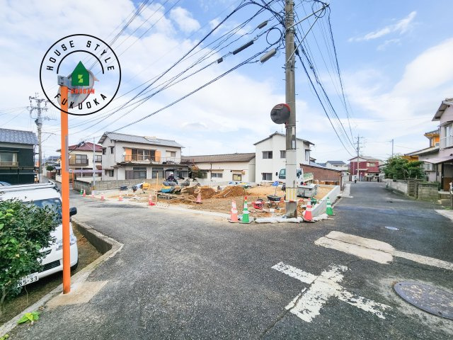 糸島市前原中央3丁目第1-3棟（3号棟）の前面道路含む現地写真|見学の時間などお気軽にお問い合わせ下さい。