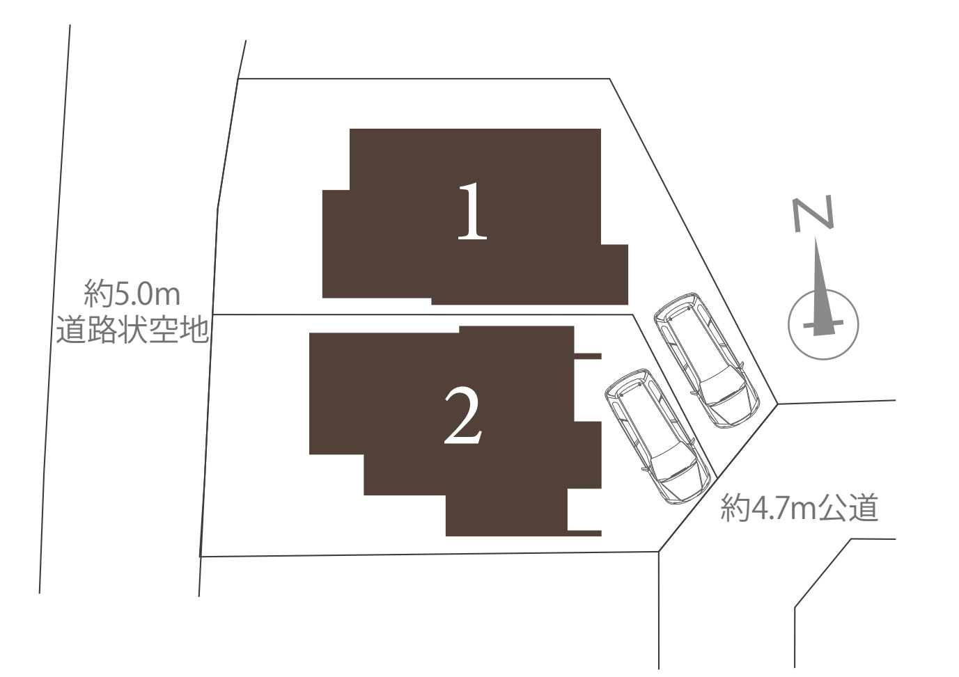 横浜市戸塚区東俣野町 新築戸建て【仲介手数料無料】の区画図