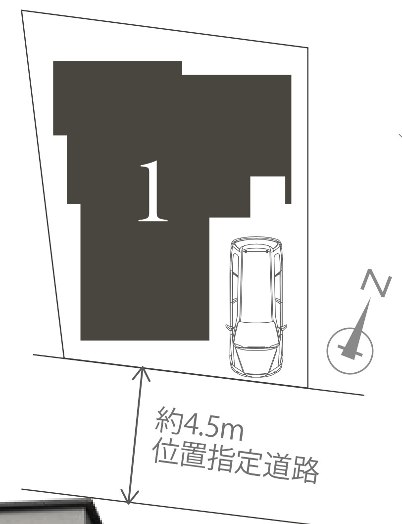 横浜市泉区岡津町 新築戸建て【仲介手数料無料】の区画図