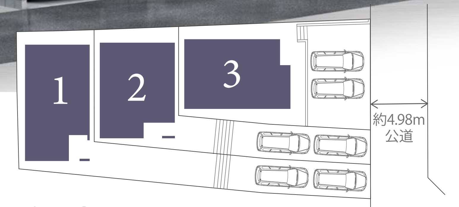 横浜市港南区日限山1丁目 新築戸建て【仲介手数料無料】カースペース2台の区画図