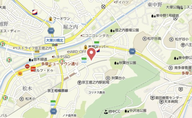 祝：成約済み　レクセルプラッツァ京王堀之内　八王子市　中古マンションの地図|～仲介手数料無料☆八王子ひなた不動産～レクセルプラッツァ京王堀之内