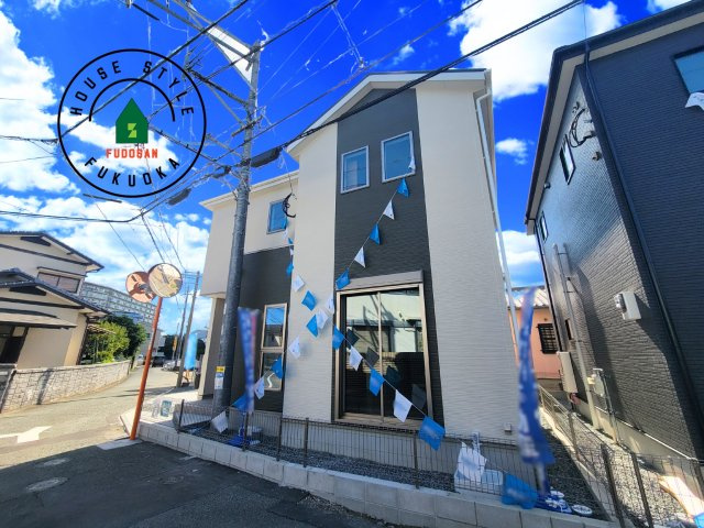 春日市須玖北4丁目第2-2棟(1号棟)の外観|デザイン性のある外観です。