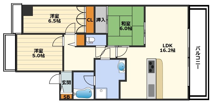 ライオンズマンション中津の間取り