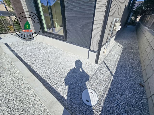 太宰府市青山2丁目第3-2棟(1号棟)の庭|お庭で自由な時間を過ごせます。