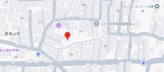 東大阪市瓢箪山町のアパートの地図